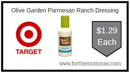 Target: Olive Garden Parmesan Ranch Dressing ONLY $1.29 Each