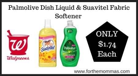 Walgreens: Palmolive Dish Liquid & Suavitel Fabric Softener