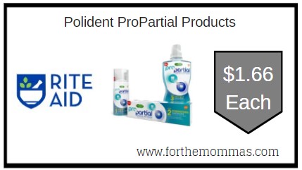 Rite Aid: Polident ProPartial Products ONLY $1.66 Each