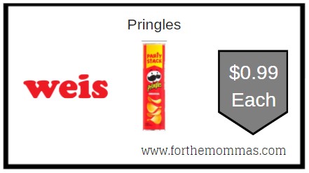Weis: Pringles ONLY $0.99 Each