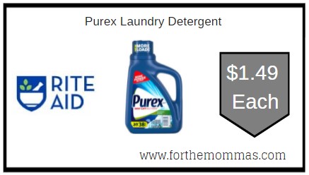 Rite Aid: Purex Laundry Detergent ONLY $1.49 Each