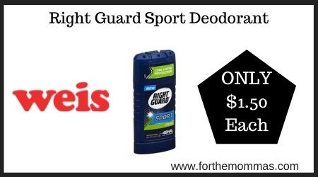 Weis: Right Guard Sport Deodorant
