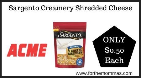 Acme: Sargento Creamery Shredded Cheese