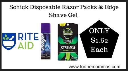 Schick Disposable Razor Packs & Edge Shave Gel