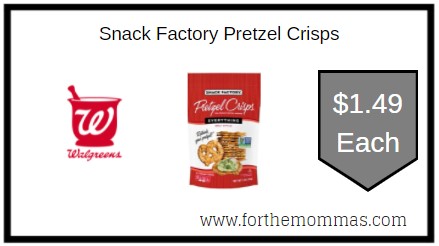 Walgreens: Snack Factory Pretzel Crisps ONLY $1.49