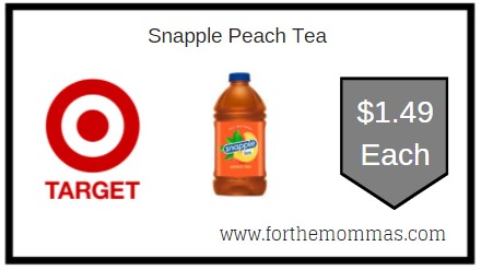 Target: Snapple Peach Tea ONLY $1.88 Each 