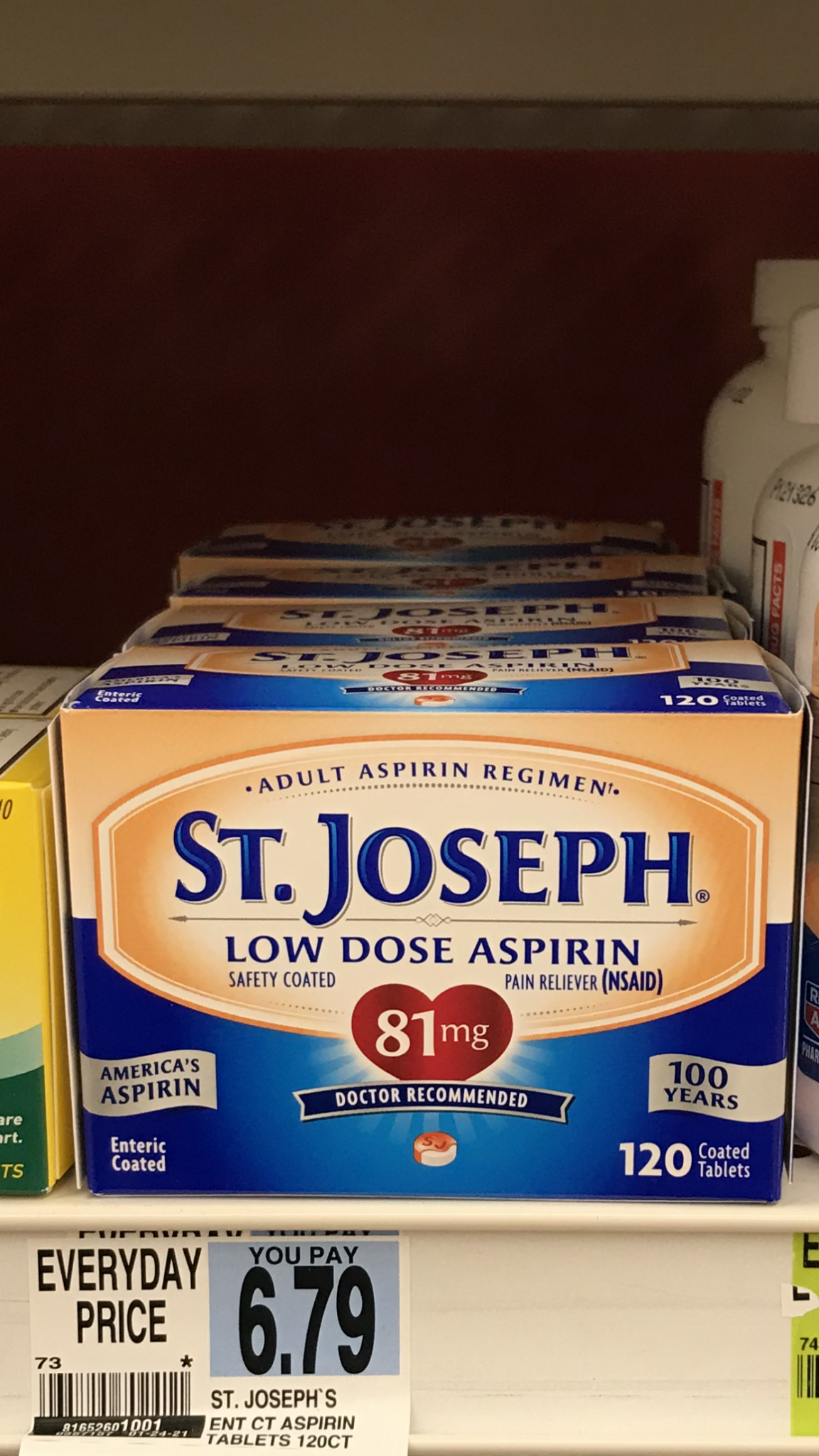 Rite Aid: St. Joseph Low Dose Aspirin ONLY $2.29 Thru 12/10
