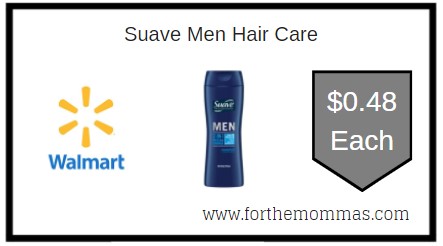 Walmart: Suave Men Hair Care ONLY $0.48 Each