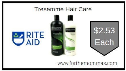 Rite Aid: Tresemme Hair Care ONLY $2.53 Each