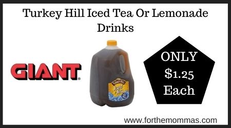 Turkey Hill Iced Tea Or Lemonade Drinks