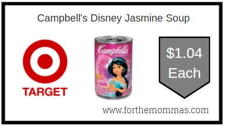 Target: Campbell's Disney Jasmine Soup ONLY $1.04 Each