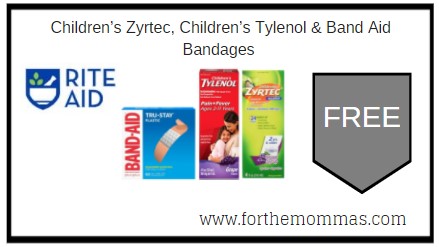 Rite Aid: Free Children’s Zyrtec, Children’s Tylenol & Band Aid Bandages