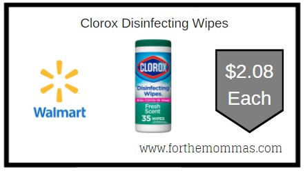 Walmart: Clorox Disinfecting Wipes ONLY $2.08 Each