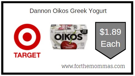 Target: Dannon Oikos Greek Yogurt ONLY $1.89 Each