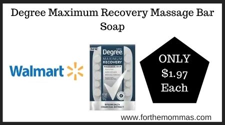 Degree Maximum Recovery Massage Bar Soap