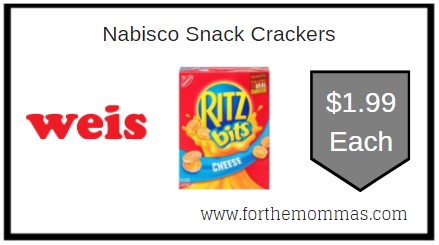 Weis: Nabisco Snack Crackers ONLY $1.99 Each