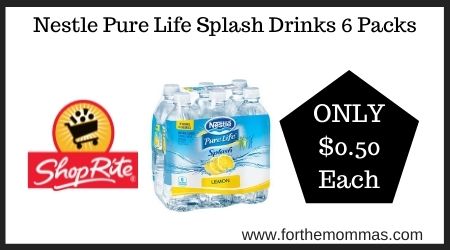 Nestle Pure Life Splash Drinks 6 Packs