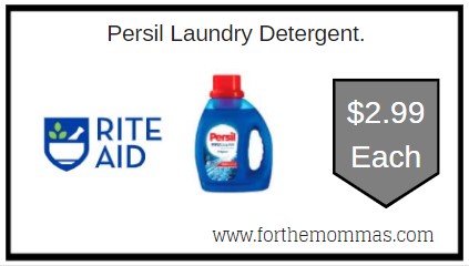 Rite Aid: Persil Laundry Detergent ONLY $2.99 Each