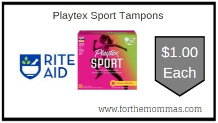 Rite Aid: Playtex Sport Tampons ONLY $1.00 Each