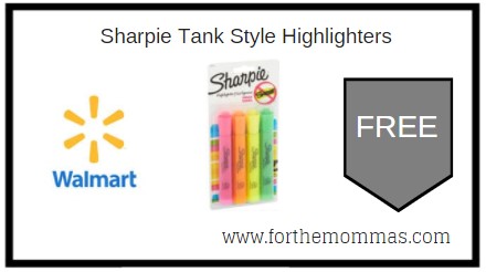 Walmart: FREE Sharpie Tank Style Highlighters