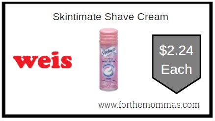 Weis: Skintimate Shave Cream ONLY $2.24 Each