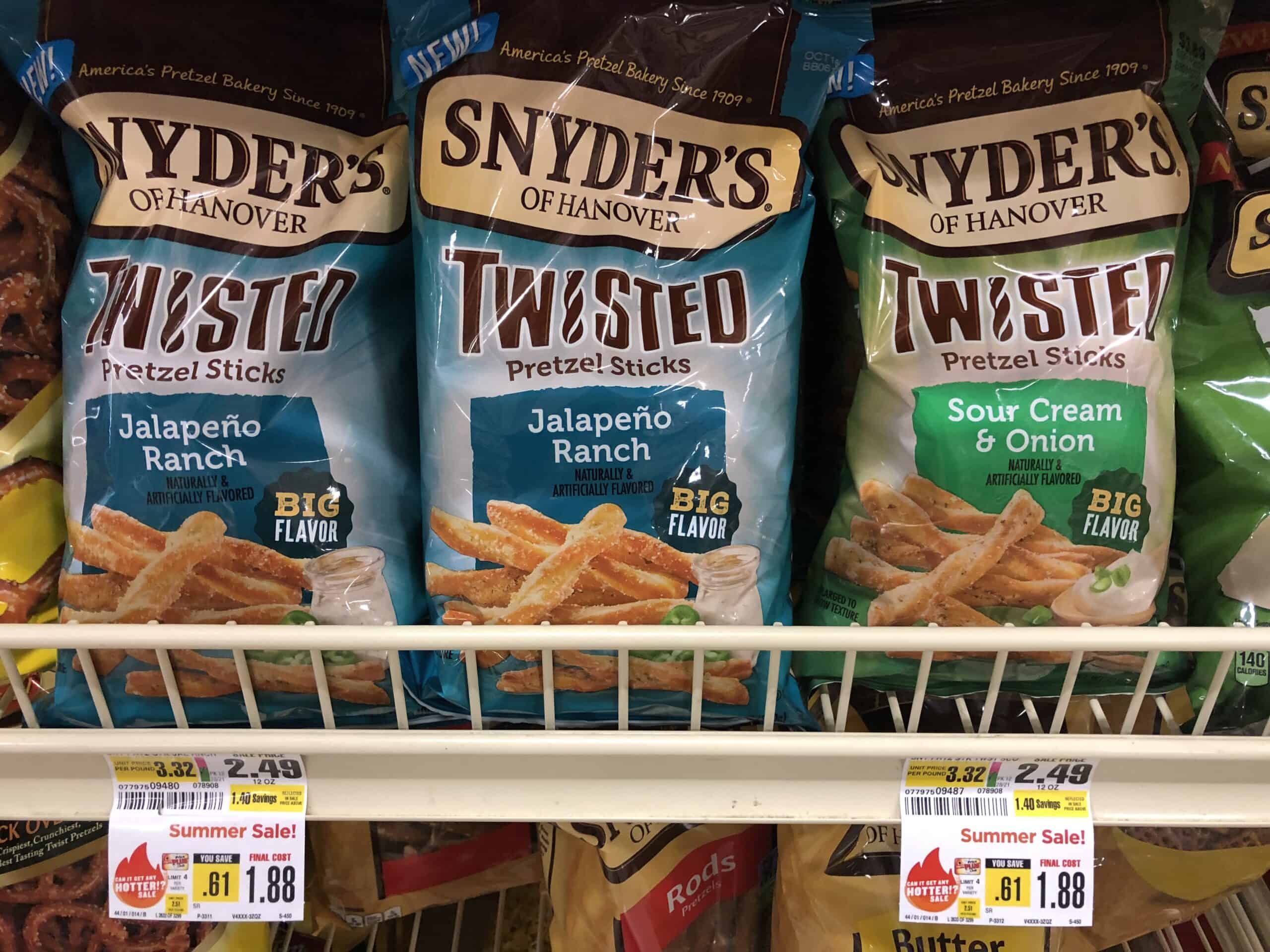 2 FREE Snyder's Twisted Pretzel Sticks at ShopRite