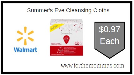 Walmart: Summer's Eve Cleansing Cloths ONLY $0.97 Each