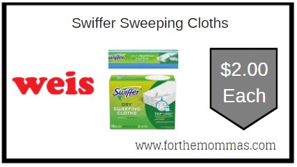 Weis: Swiffer Sweeping Cloths ONLY $2.00 Each