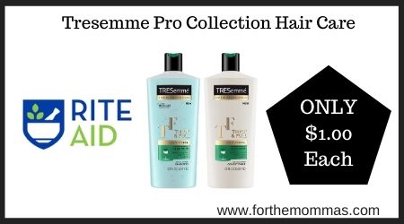 Rite Aid: Tresemme Pro Collection Hair Care ONLY $1 Each 