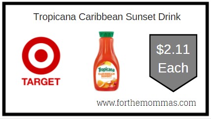 Target: Tropicana Caribbean Sunset Drink ONLY $2.11 Each 