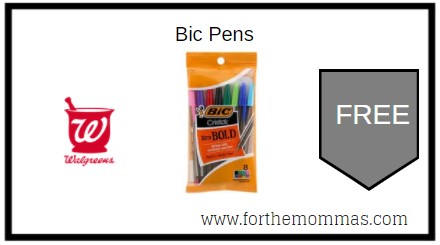 Walgreens: Free Bic Pens 
