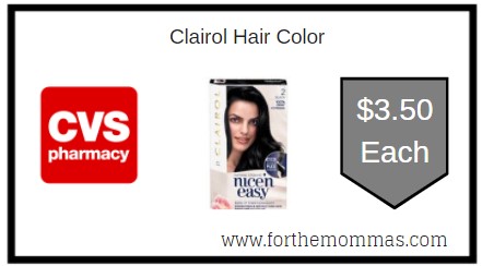 CVS: Clairol Hair Color ONLY $3.50 Each