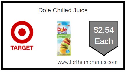 Target:  Dole Chilled Juice ONLY $2.54 Each 