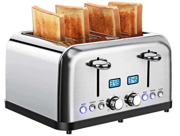 Amazon: 4-Slice Toaster w/Dual Control & LCD Display $35.99