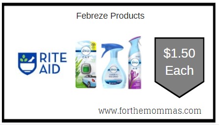Rite Aid: Febreze Products ONLY $1.50 Each
