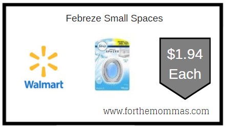 Walmart: Febreze Small Spaces ONLY $1.94 Each