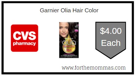 CVS: Garnier Olia Hair Color ONLY $4.00 Each