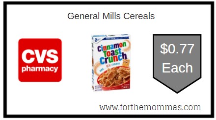 CVS: General Mills Cereals ONLY $0.77 Each