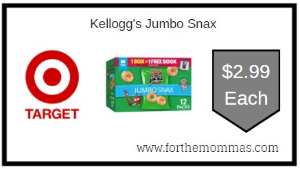 Target: Kellogg's Jumbo Snax ONLY $2.99 Each