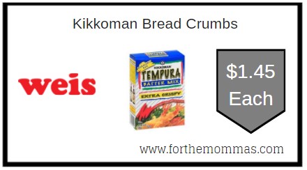 Weis: Kikkoman Bread Crumbs ONLY $1.45 Each