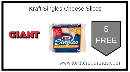 Giant: 5 FREE Kraft Singles Cheese Slices & More