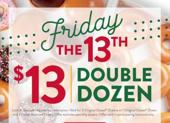 Double Dozen at Krispy Kreme for $13 Today Only!