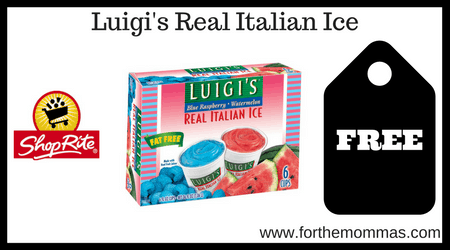ShopRite: FREE Luigi’s Italian Ice + Moneymaker {Rebate}