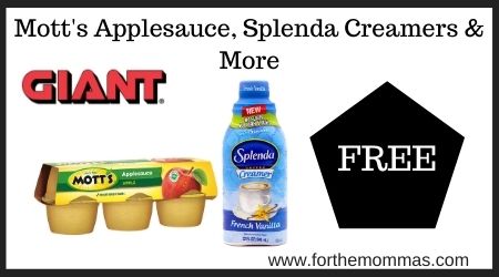 Mott's Applesauce, Splenda Creamers