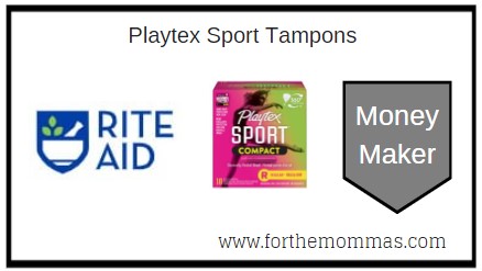 Rite Aid: Free + $4 Moneymaker Playtex Sport Tampons