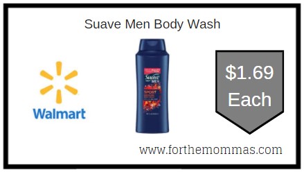 Walmart: Suave Men Body Wash ONLY $1.69 Each
