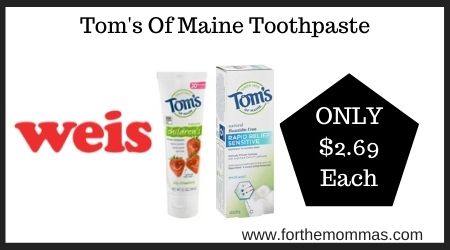 Tom's Of Maine Toothpaste