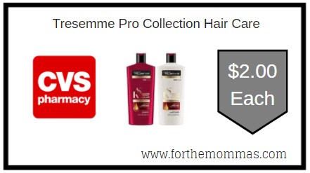 CVS: Tresemme Pro Collection Hair Care ONLY $2 Each 