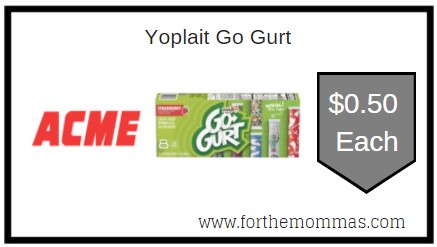 Acme: Yoplait Go Gurt JUST $0.50 Each 
