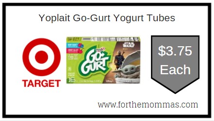 Target:  Yoplait Go-Gurt Yogurt Tubes ONLY $3.75 Each 